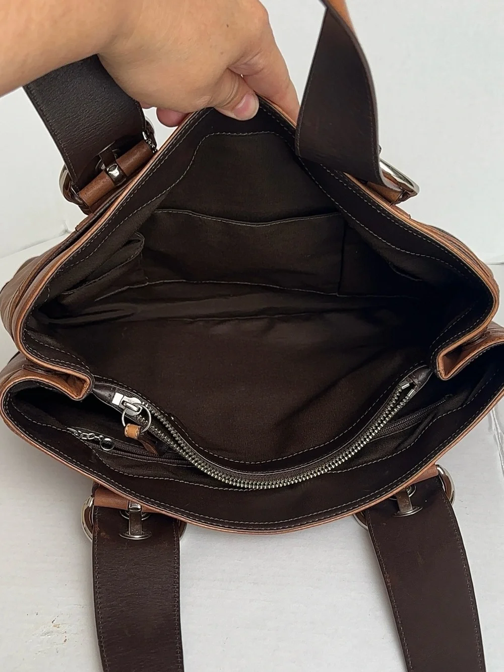 Coach Legacy Leather Tote Bag Tan Cognac Shoulder Handbag F12303